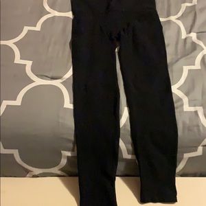 SPANX black full length leggings, size large